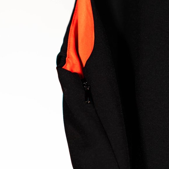 Vince Camuto Womens Dress Black Stretch V-Neck Belted Fit Flare Cocktail Party 4 - Picture 5 of 9